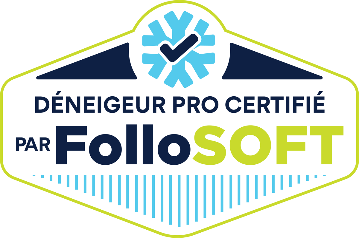 Badge Déneigeur Pro Certifié par FolloSOFT